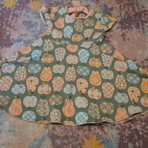Matilda Jane Teal and Peach Owl Pattern Dress